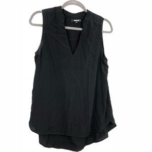 Madewell Black V-Neck Sleeveless Blouse